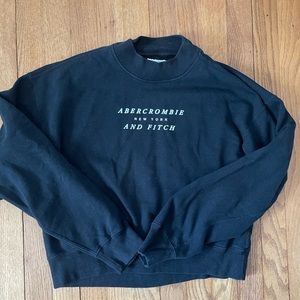 Abercrombie & Fitch Black Super Soft Cropped Pullover | Size S